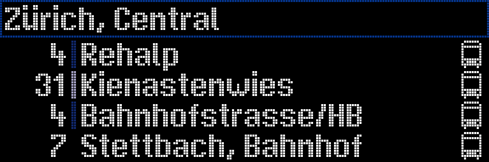 Station Display Theme: High Contrast with title bar