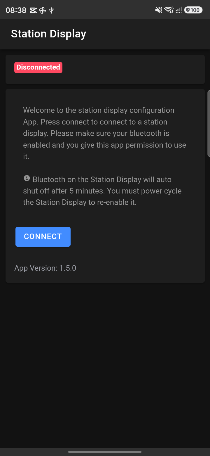 Station Display Configurator – app icon on homescreen